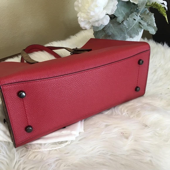 COACH CHARLIE COATED CANVAS & LEATHER CARRYALL - Picture 7 of 8